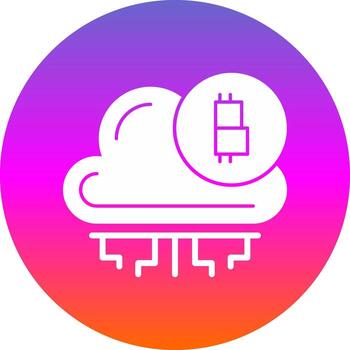 nube minería vector icono diseño