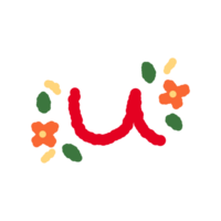 lowercase with flower design png