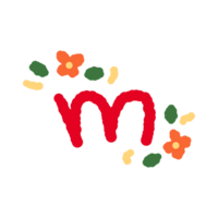 lowercase with flower design png