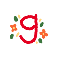 lowercase with flower design png