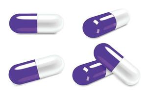 purple capsule vector art eps file