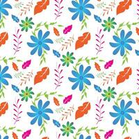 Modern floral repeat patterns for print. vector