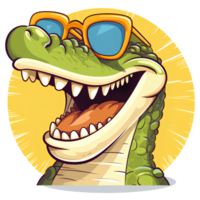 crocodilo desenho animado ai generativo png