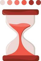 Hourglass, flat illustration vector