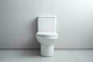 White minimalist toilet wash. Generate Ai photo