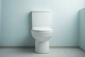 White minimalist toilet seat. Generate Ai photo