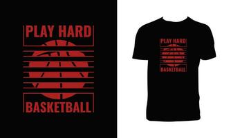 Basketball Tee Design. vector