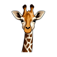 desenho animado girafa ai generativo png