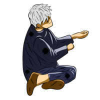 Handicapped beggar character png