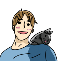 Boy and cat png