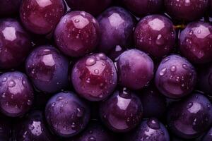 Grape water drops. Generate Ai photo