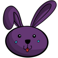 illustration cartoon style of violet bunny png