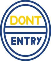 Do Not Enter Vector Icon Design