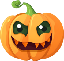 Pumpalykta halloween pumpa tecknad serie design, ai genererad, png fil Nej bakgrund