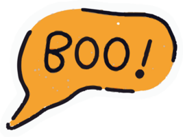 Boo Halloween sticker, png file no background