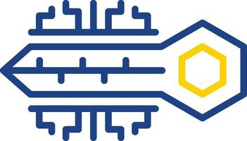 Digital key Vector Icon Design