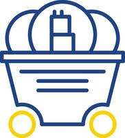 Mine cart Vector Icon Design