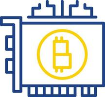 Bitcoin mining Vector Icon Design