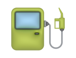 3d petrol pump on a transparent background png