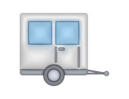 3d caravan on a transparent background png