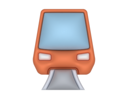 3d Electric train on a transparent background png