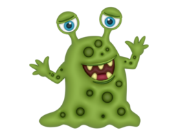 3d gelukkig gelei monster png