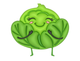 3d funny cabbage png