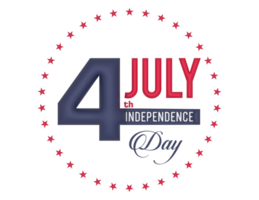 3d minimal independence day design on a transparent background png