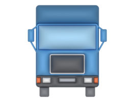 3d truck front view on a transparent background png