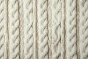 White sweater pattern fabric. Generate Ai photo