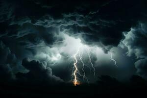 lluvia nubes focos neón. generar ai foto