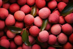 Lychee fruit diet. Generate Ai photo