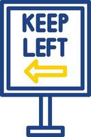 Keep Left Vector Icon Design