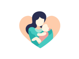 An Icon of a Mother witha Baby png