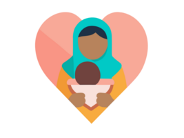 An Icon of a Mother holding her Baby png