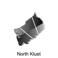 Map of North Kluet City modern outline, High detailed vector illustration Design Template, suitable for your company