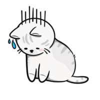 autocollant de dessin animé de chat mignon png