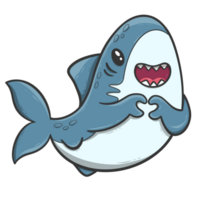 dibujos animados lindo tiburón png