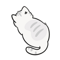 adesivo de desenho de gato fofo png