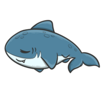 desenho de tubarão fofo png