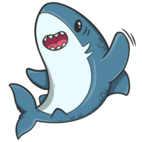 simpatico cartone animato di squalo png