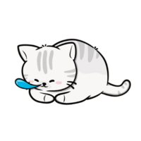 autocollant de dessin animé de chat mignon png