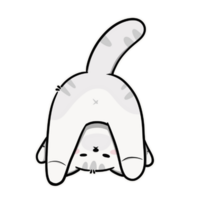 autocollant de dessin animé de chat mignon png