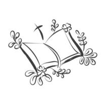 Christian line art design for print or use as banner, poster, photo overlay, apparel design vector