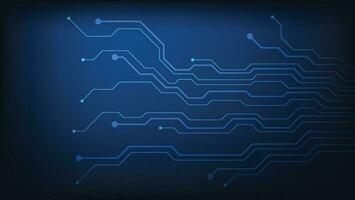 Hi tech digital circuit board. AI pad and electrical lines connected on blue lighting background. futuristic technology design element concept vector