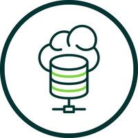 Cloud database Vector Icon Design