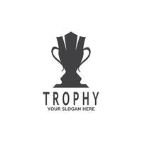 Simple Trophy logo design Vector Template