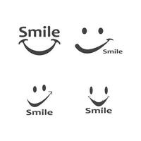 Smile icon emoticon symbol template vector