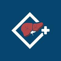 Liver medical logo vector template illustration