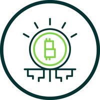 Bitcoin encryption Vector Icon Design